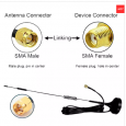 4G Magnetic Base Whip Antenna  With 3M RG174 cable and SMA Male Plug