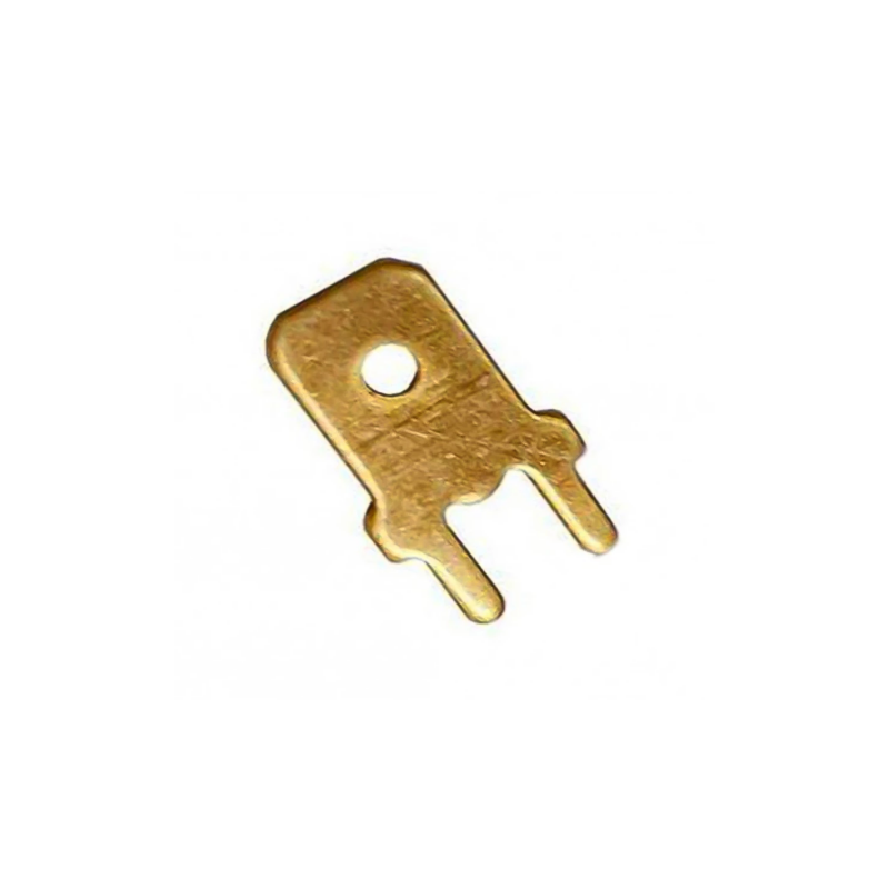 کولری نری برنجی روبردی کوتاه 6.3mm