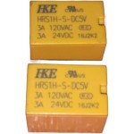 رله مخابراتی بوبین وسط  HKE  (4102) HRS1H-S-5V-6PIN-3A