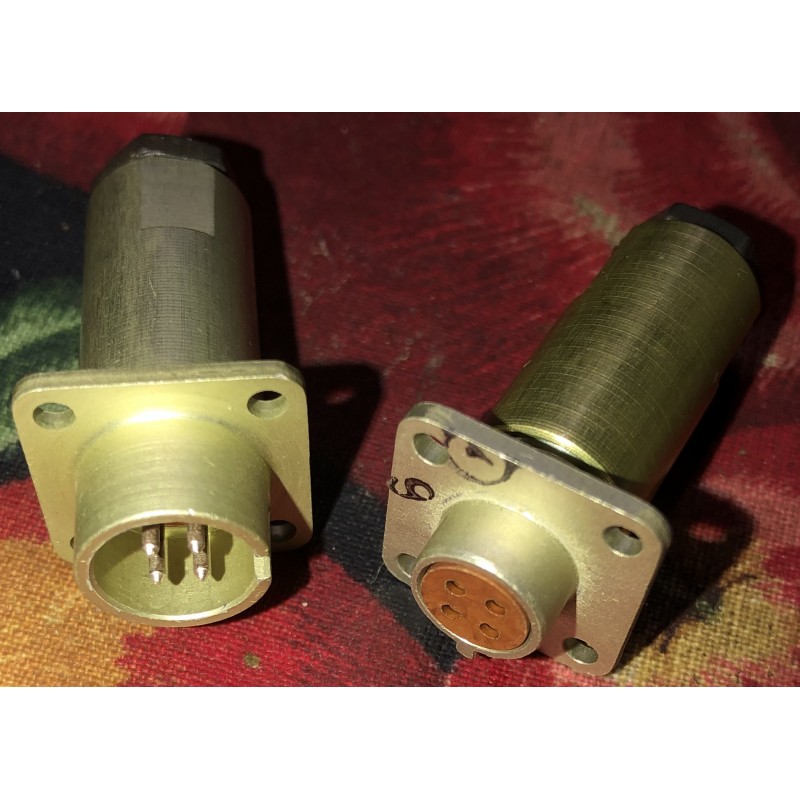 Russian 4pin male&Female flange Mil.Std