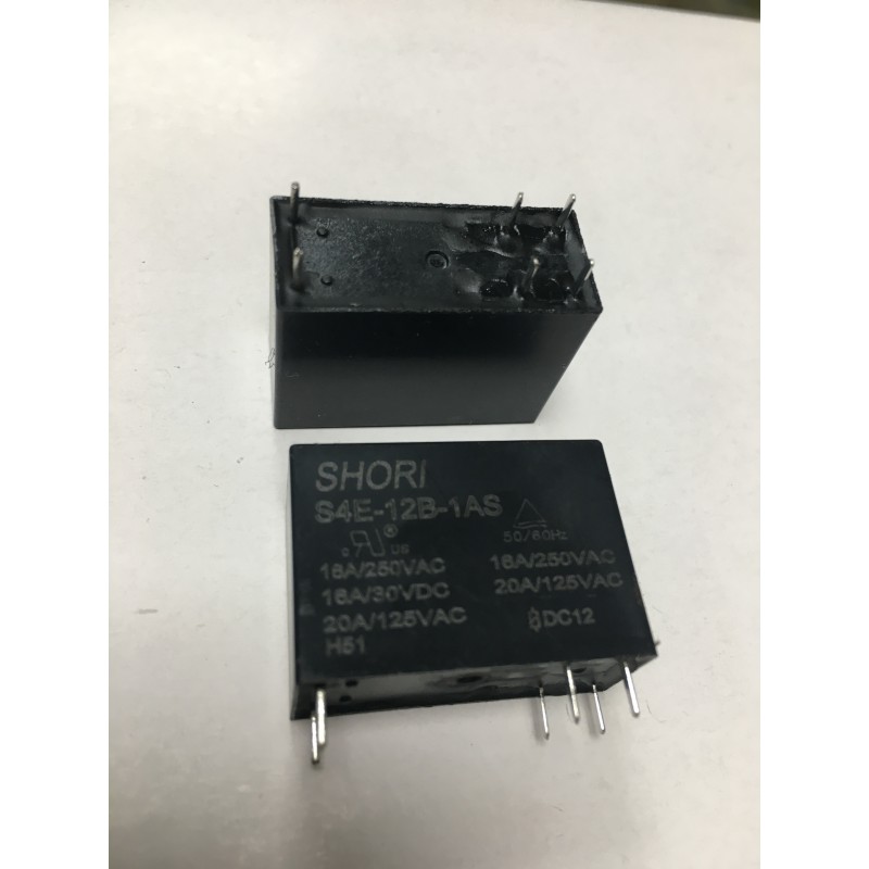 رله کتابی SHORI S4E-12B-1AS  12V-1B-6PIN-16A