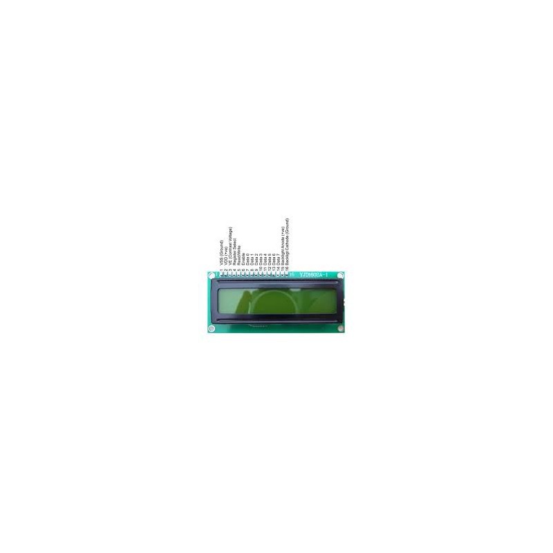 ال سی دی کاراکتری2x16بک لایت سبز 
