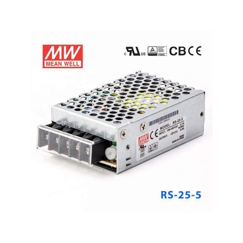 منبع تغذیه سوییچینگ مدل MEANWELL RS-25-5