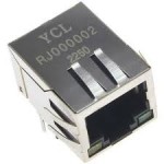 سوکت کانکتور شبکه مادگی RJ000002- RJ45 فیلتر دار و LED دار