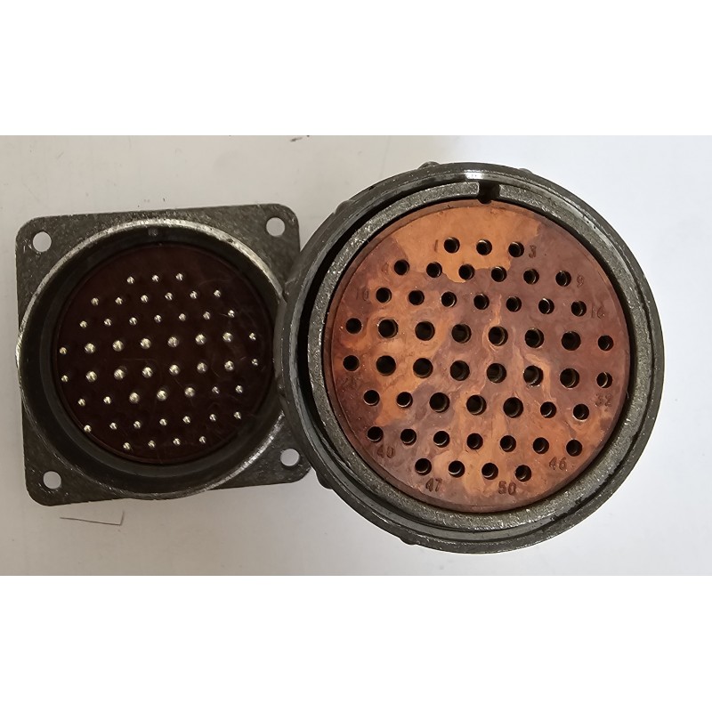 کانکتور روسی (نظامی) نر فلنج کامل 50 پین قطر 45 میلیمتر