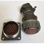 کانکتور روسی (نظامی) نر فلنج کامل 24 پین قطر 27 میلیمتر