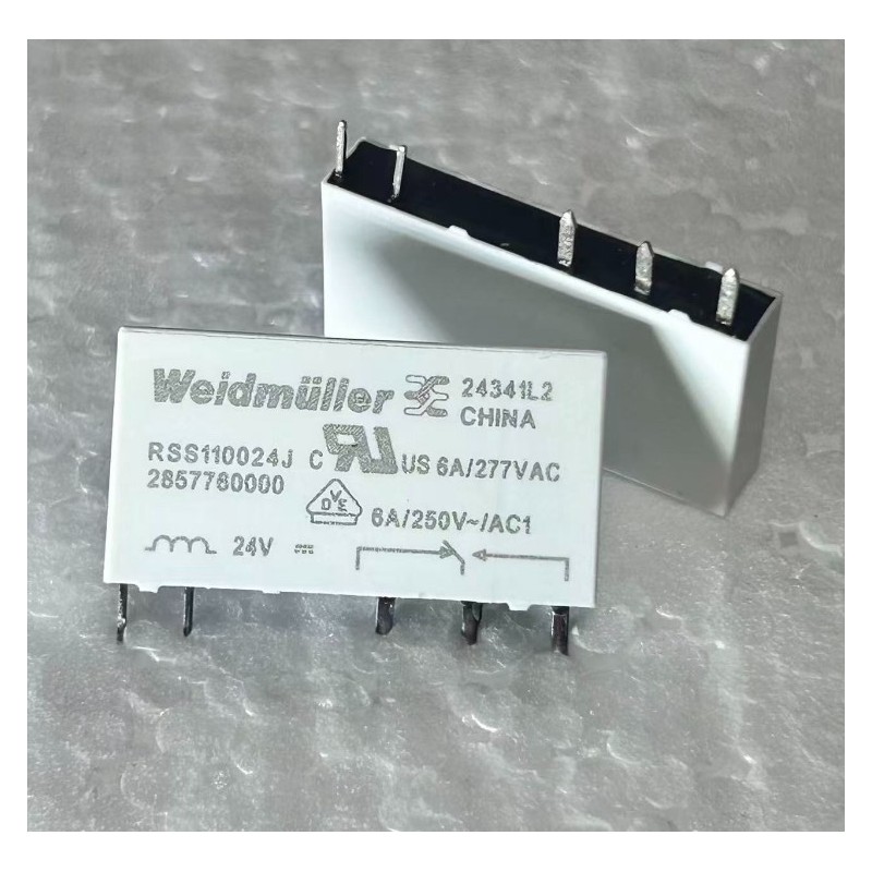 رله پی ال سی  PLC  WEIDMULLER  24V-1C-6A  5PIN