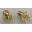Female SMA Straight on Edge of 1.6mm PCB