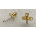 Panel Mount Female SMA Vertical with Flange مغزی بلند با فلنج مستطیلی
