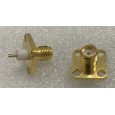 Panel Mount Female SMA Vertical with Flange  مغزی کوتاه