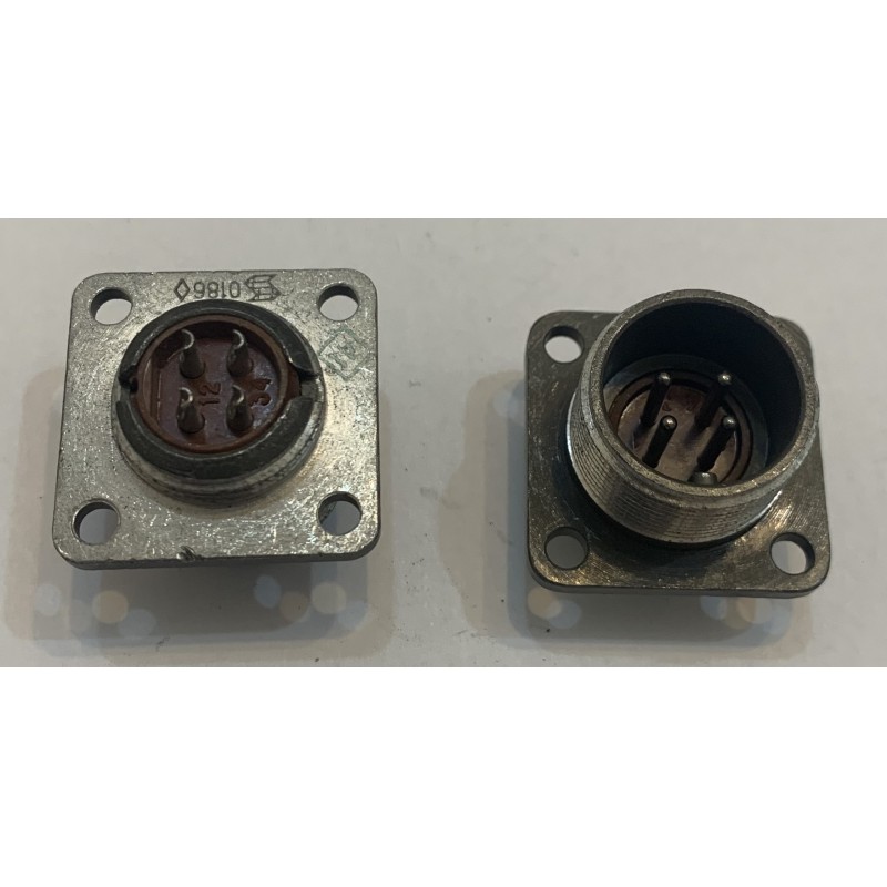 Russian 20mm Circular Connector Flange Male 4-pin