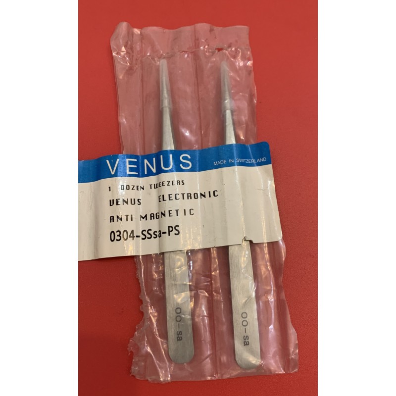 Venus (Swiss) Anti-magnetic 0304-SSsa-PS Tweezers 00-sa پنس
